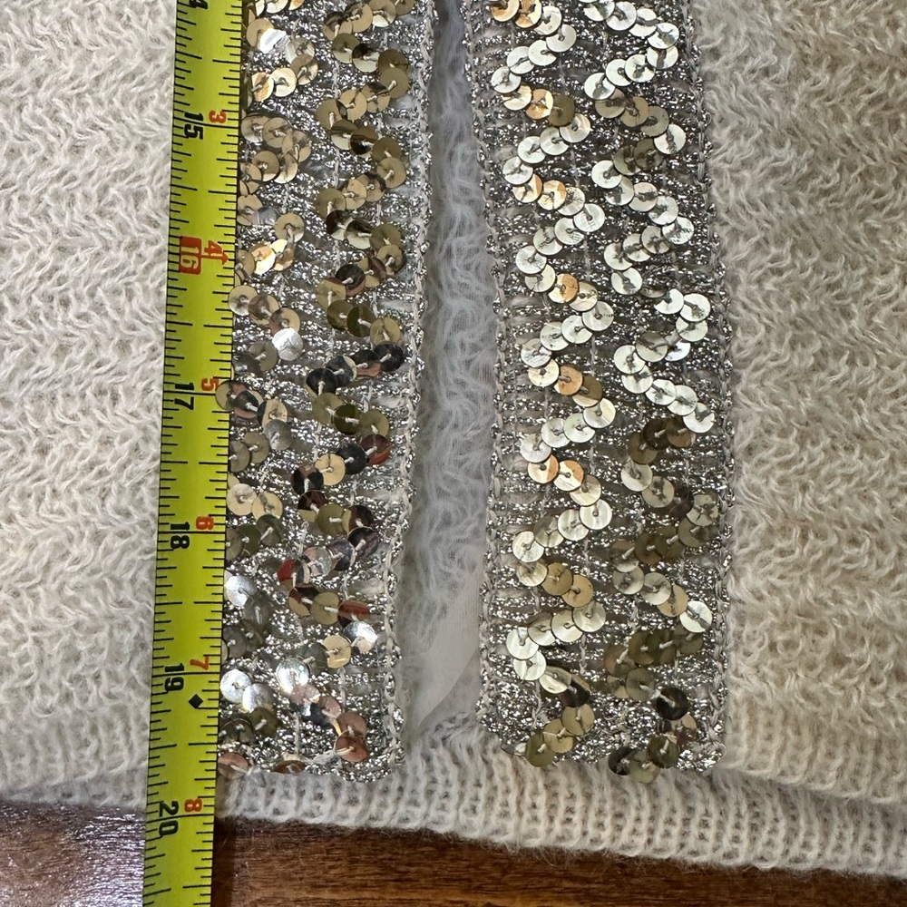 Vintage 1950s Sidney Gould Mohair Blend Sheer Lining Sequin Cardigan Size S/M - Picture 10 of 10